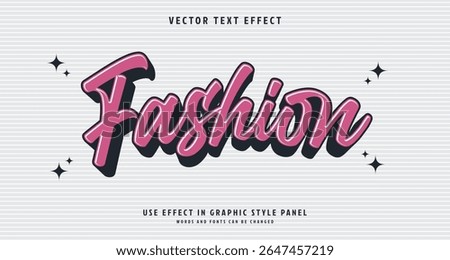 Editable text style effect - Fashion text style theme. for your project