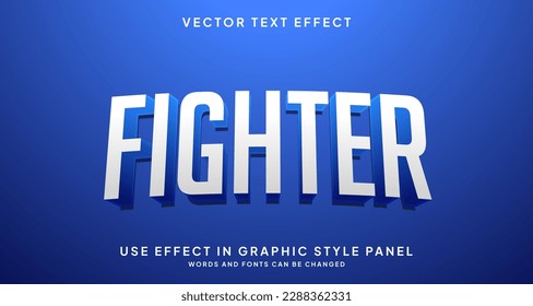 Bearbeitbarer Textstil-Effekt - Fighter Text-Stil-Design.