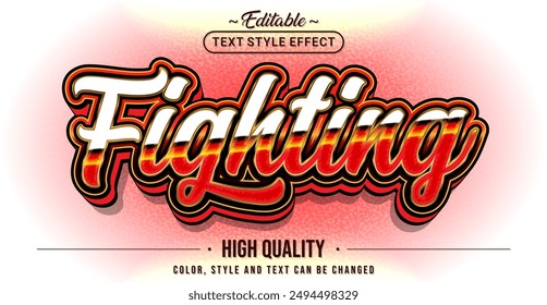 Editable text style effect - Fighting text style theme.