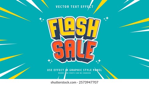 Editable text style effect - Flash Sale text style theme. for your project