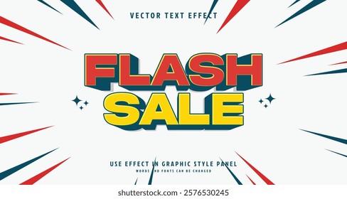 Editable text style effect - Flash Sale text style theme. for your project