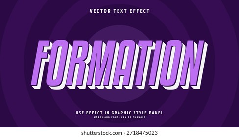 Efecto de estilo de texto editable - Tema de estilo de texto de formación. para su proyecto