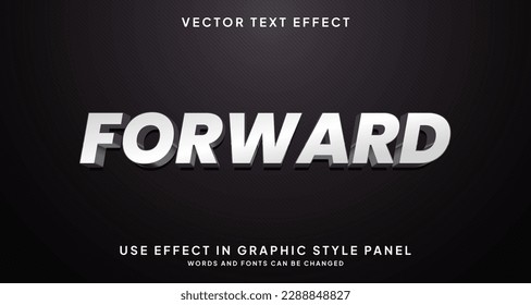 Editable text style effect - Forward text style theme.