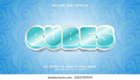 Bearbeitbarer Textstil-Effekt - Freeze Text-Stil-Design.