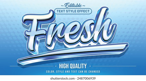 Editable text style effect - Fresh text style theme.