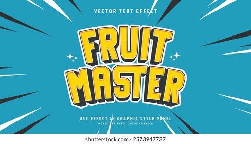 Editable text style effect - Fruit Master text style theme. for your project