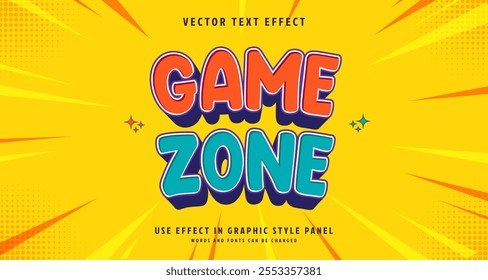 Editable text style effect - Game Zone text style theme. for your project