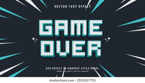 Editable text style effect - Game Over text style theme. for your project