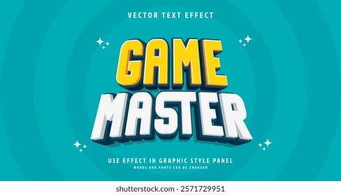 Editable text style effect - Game Master text style theme. for your project