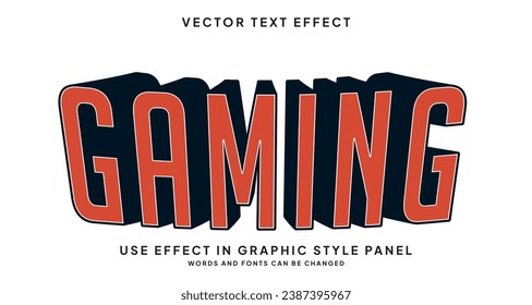 Editable text style effect - Gaming text style theme. for your project