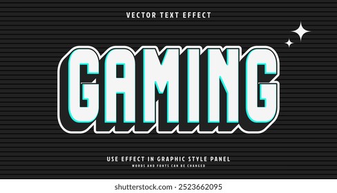 Editable text style effect - Gaming text style theme. for your project