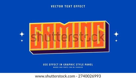 Editable text style effect - Gaming text style theme. for your project