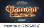 Editable text style effect - Glamour Charismatic text style theme.