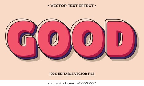 Editable text style effect - good retro text in grunge style theme
