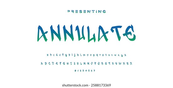 Editable text style effect - Graffiti text style theme. Vector hand drawn typeface in graffiti style