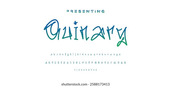 Editable text style effect - Graffiti text style theme. Vector hand drawn typeface in graffiti style