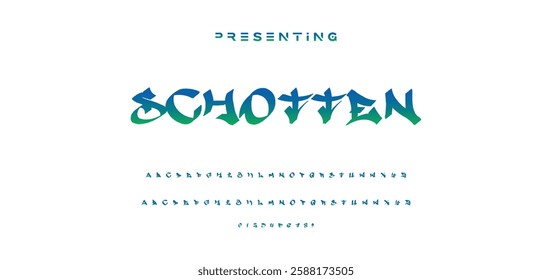 Editable text style effect - Graffiti text style theme. Vector hand drawn typeface in graffiti style