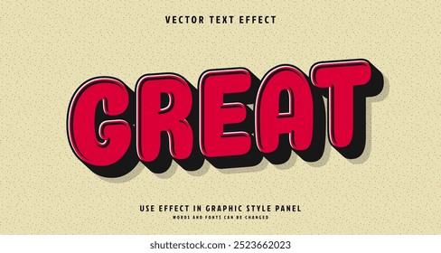 Editable text style effect - Great text style theme. for your project