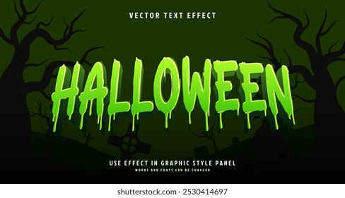 Editable text style effect - Halloween text style theme. for your project