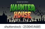 Editable text style effect - Haunted House text style theme. for your project