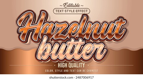 Editable text style effect - Hazelnut Butter text style theme.