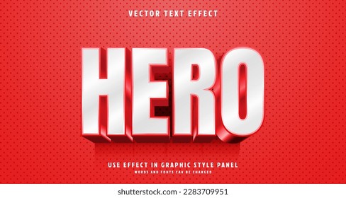 Editable text style effect - Hero text style theme.