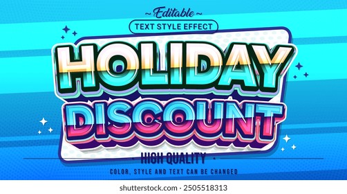 Editable text style effect - Holiday Discount text style theme.