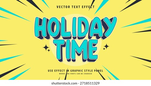 Efecto de estilo de texto editable: tema de estilo de texto de Festiva Time. para tu proyecto