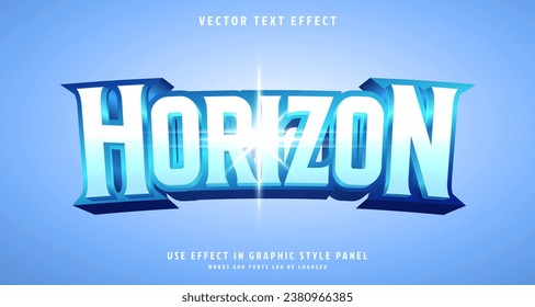 Editable text style effect - Horizon text style theme.