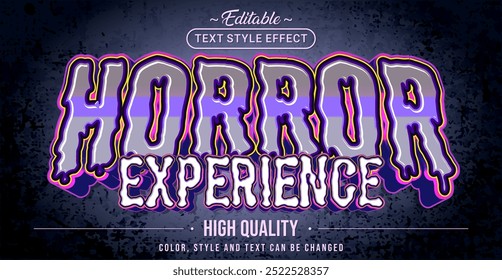 Efecto de estilo de texto editable - Tema de estilo de texto de Horror Experience.