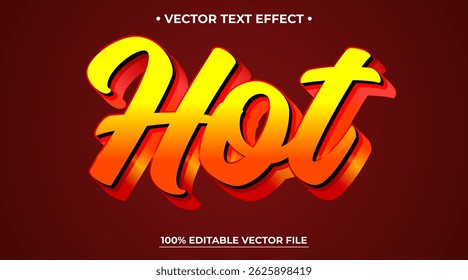 Editable text style effect Hot text style theme
