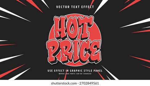 Efecto de estilo de texto editable - Tema de estilo de texto de Precio caliente. para su proyecto