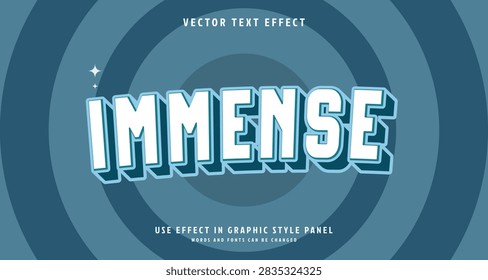 Editable text style effect - Immense text style theme. for your project