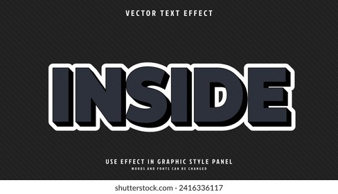Editable text style effect - Inside text style theme. for your project