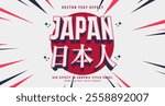 Editable text style effect - Japan text style theme. for your project