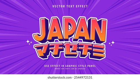 Editable text style effect - Japan text style theme. for your project