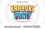 Editable text style effect - Karaoke Party text style theme. for your project