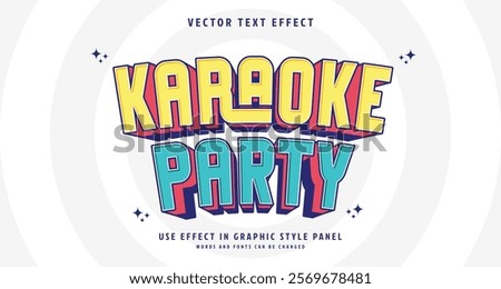 Editable text style effect - Karaoke Party text style theme. for your project