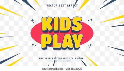 Editable text style effect - Kids Play text style theme. for your project