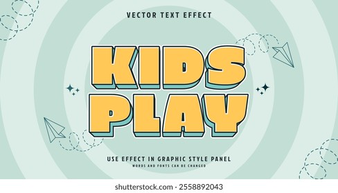 Editable text style effect - Kids Play text style theme. for your project