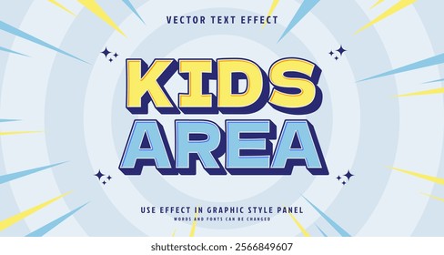 Editable text style effect - Kids Area text style theme. for your project