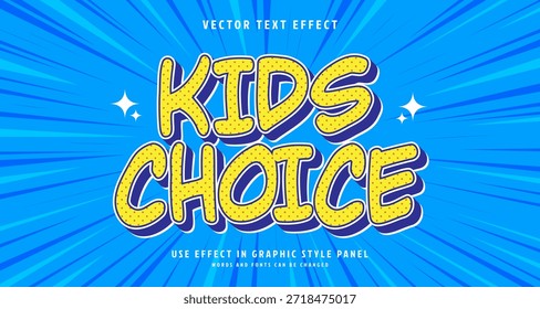Efecto de estilo de texto editable - Tema de estilo de texto de Kids Choice. para su proyecto