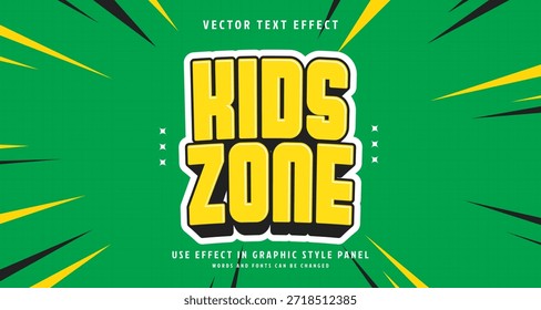 Efecto de estilo de texto editable - Tema de estilo de texto Kids Zone. para tu proyecto