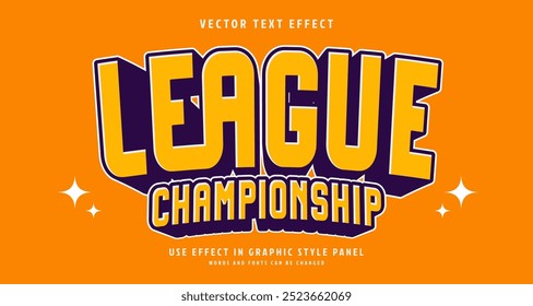 Editable text style effect - League text style theme. for your project