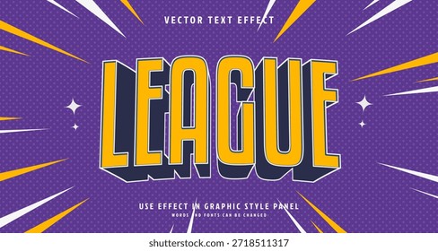 Efeito de estilo de texto editável - tema de estilo de texto de liga. para seu projeto