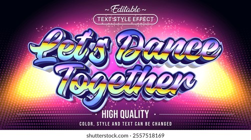 Editable text style effect - Let's Dance Together text style theme.