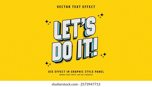 Editable text style effect - Let's Do It text style theme. for your project