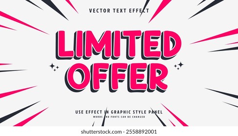 Editable text style effect - Limited Offer text style theme. for your project