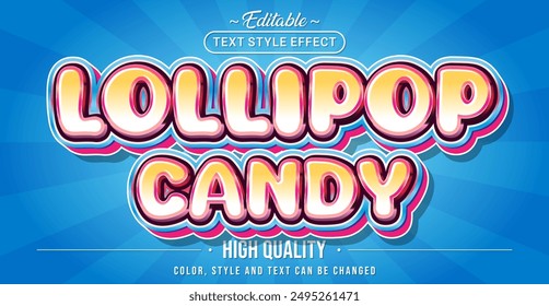 Editable text style effect - Lollipop Candy text style theme