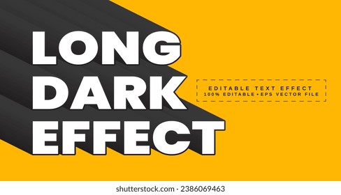 Editable text style effect - long dark effect text style theme. for your project